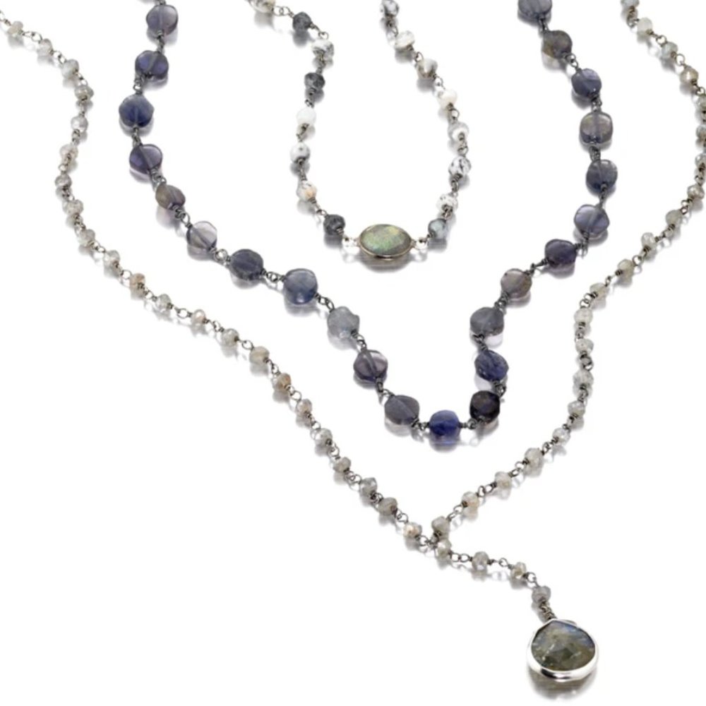 ela rae 3-layer multi Labradorite Moonstone Opal